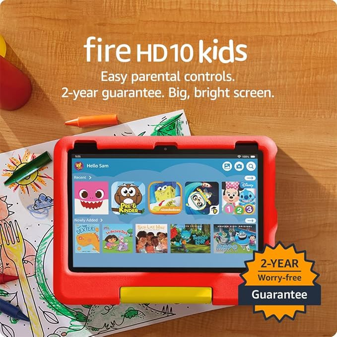 Amazon Fire HD 10 Kids tablet (newest model) ages 3-7 | Bright 10.1" HD screen with included ad-f... | Amazon (US)