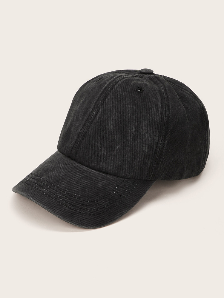 Plain Denim Snapback Cap | SHEIN