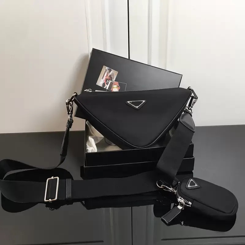 Top Leather Shoulder Bags 1B/D288 Designer Bag Men And Women Handbag Fashion Triangle Messenger B... | DHGate