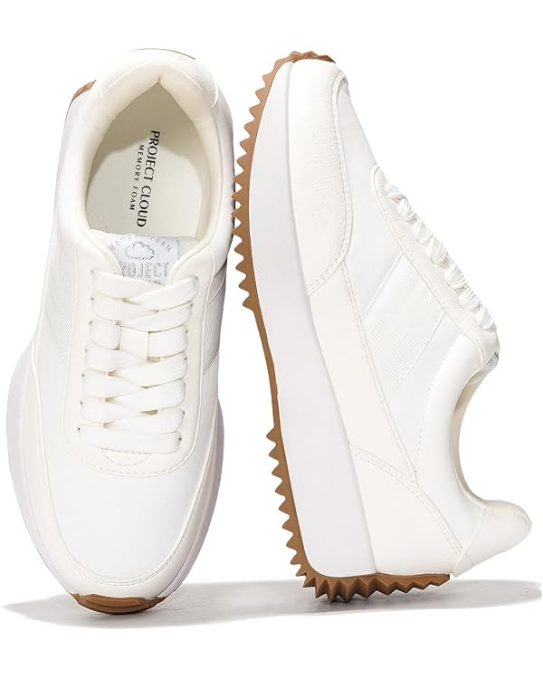 Project Cloud Womens Sneakers - Memory Foam Insole and Lightweight Spring Shoes - Non-Slip Lace U... | Amazon (US)