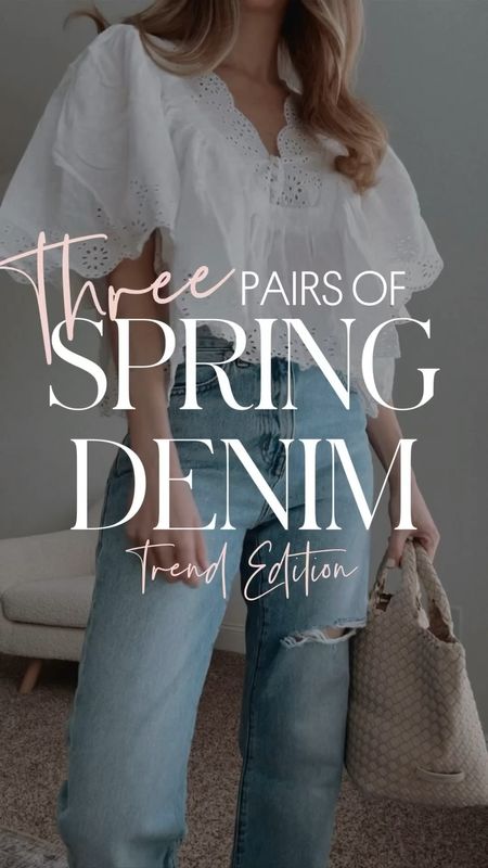 Three amazing pairs of  denim jeans! These are so easy to dress up or down. I sized down one size in all three and got the regular length

#LTKVideo #LTKStyleTip #LTKSeasonal