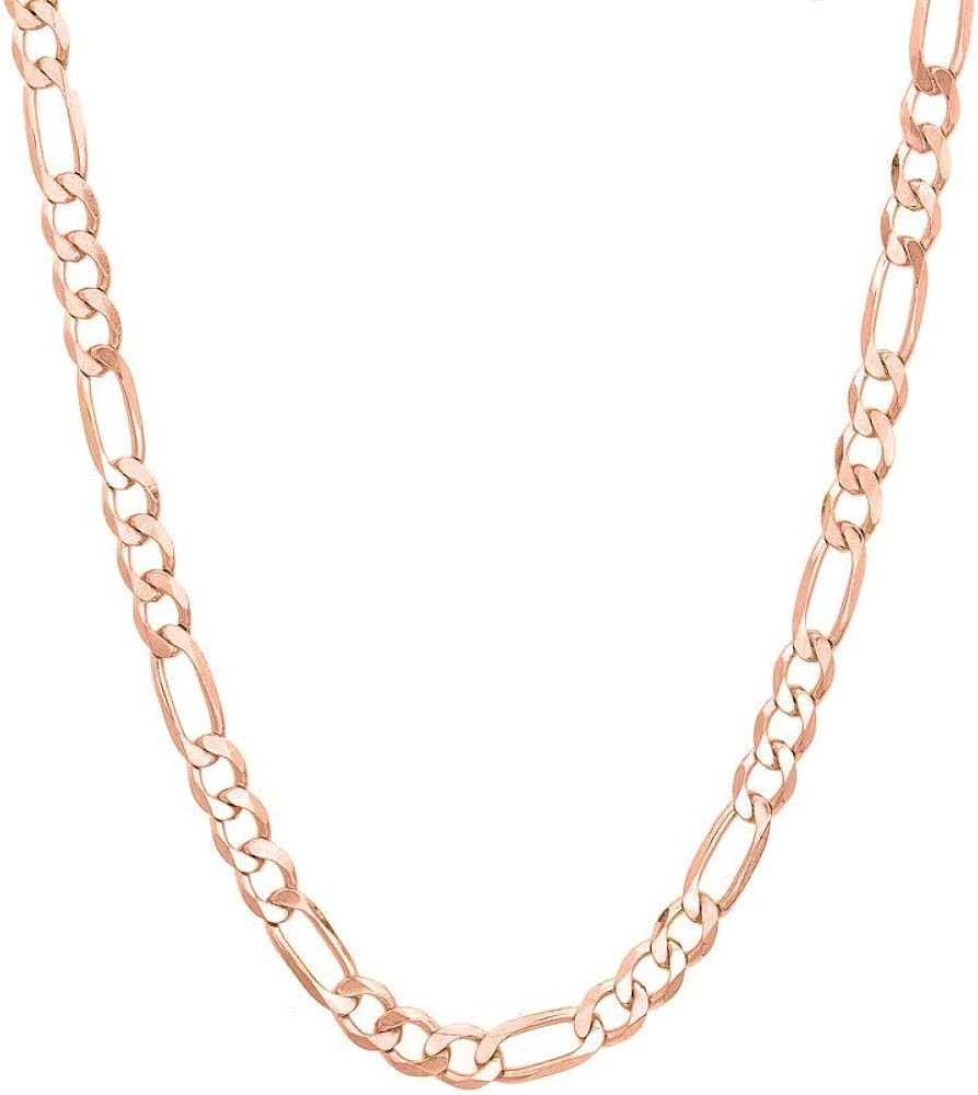 Gold Plated Stainless Steel 4.5 5MM Figaro Link Chain- Men and Women Necklace Jewelry | Amazon (US)