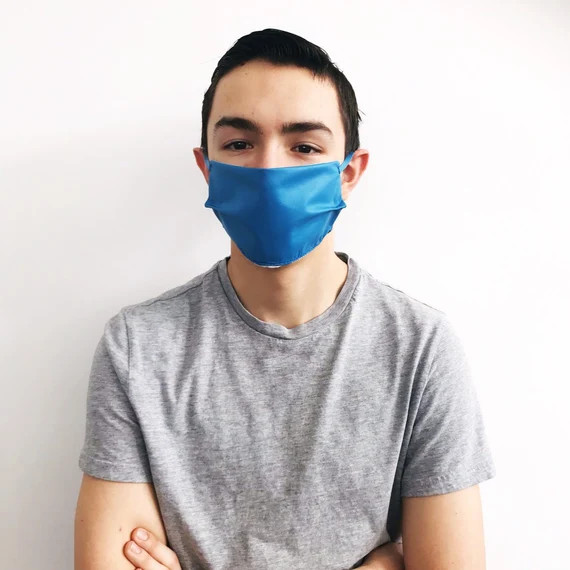 Face Mask, leather exterior and 100% cotton lined interior, washable, adjustable fit, reusable, m... | Etsy (CAD)