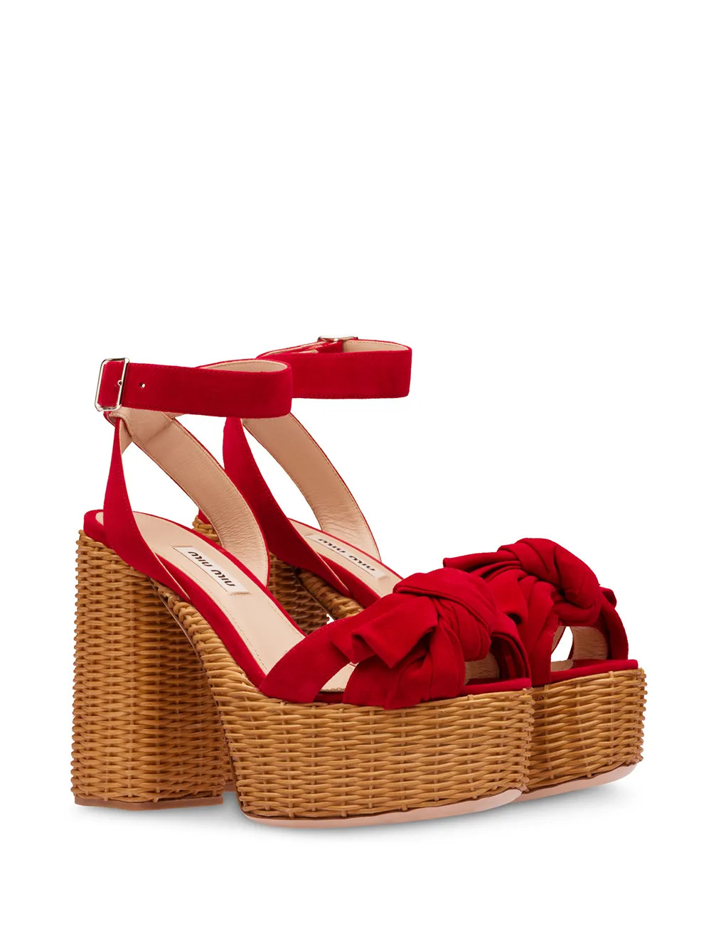 Sandália plataforma com padronagem trançada | FarFetch BR