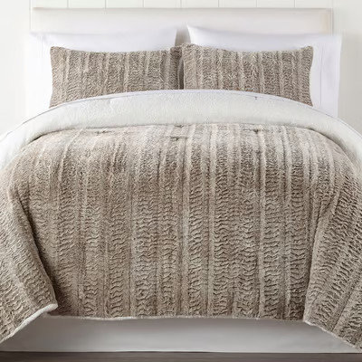 Nordic Lights Faux Fur Comforter Set | JCPenney