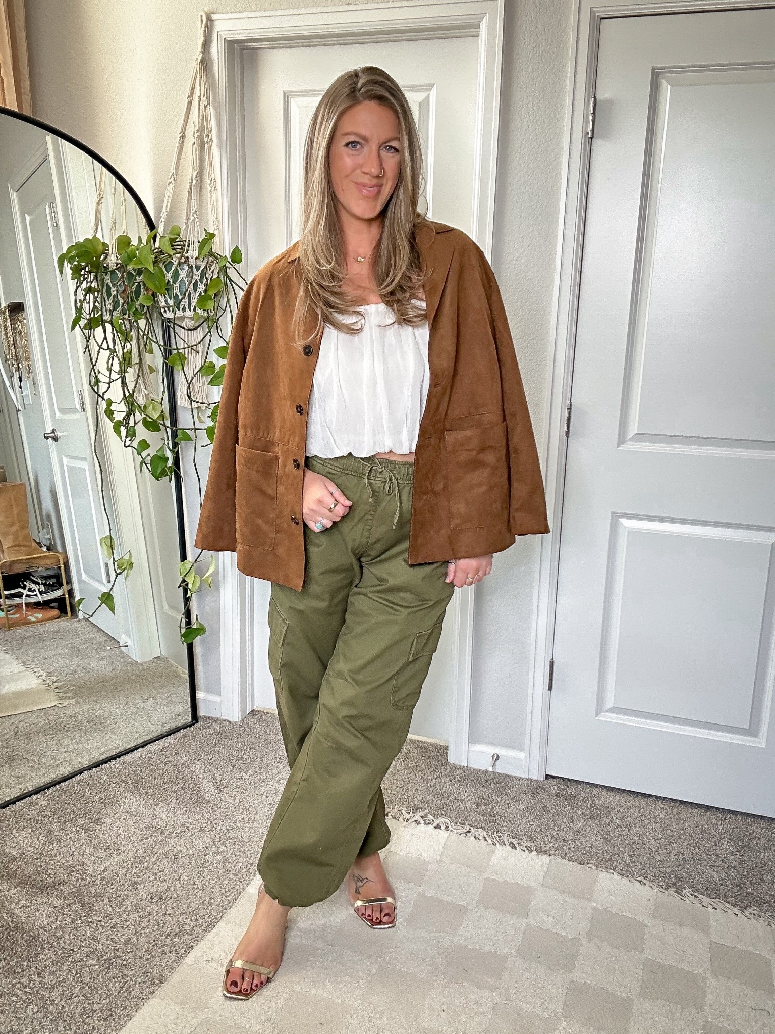 Large top, large jacket, large tall pants (also linked 🇨🇦) 

#LTKHoliday #LTKTall #LTKOver40