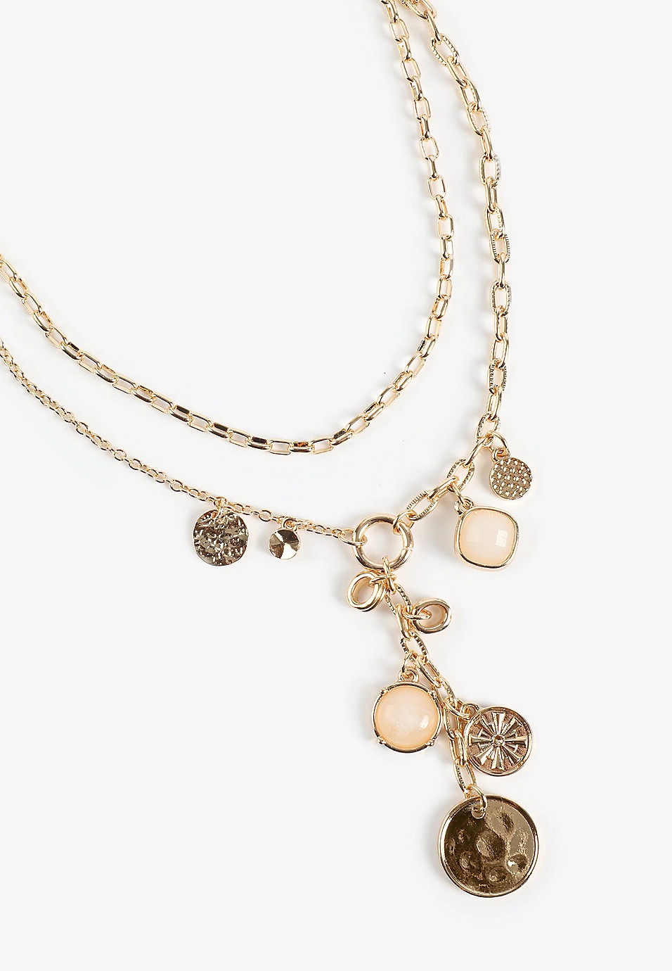 Gold Multi Charm Layered Necklace | Maurices