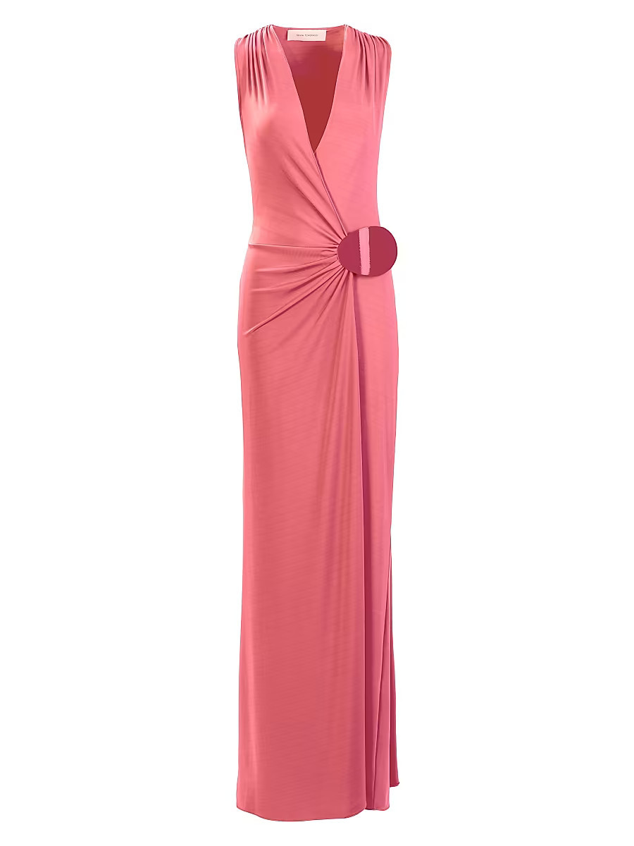 Women's Fadila Surplice Maxi Dress - Hot Pink - Size XS | Saks Fifth Avenue