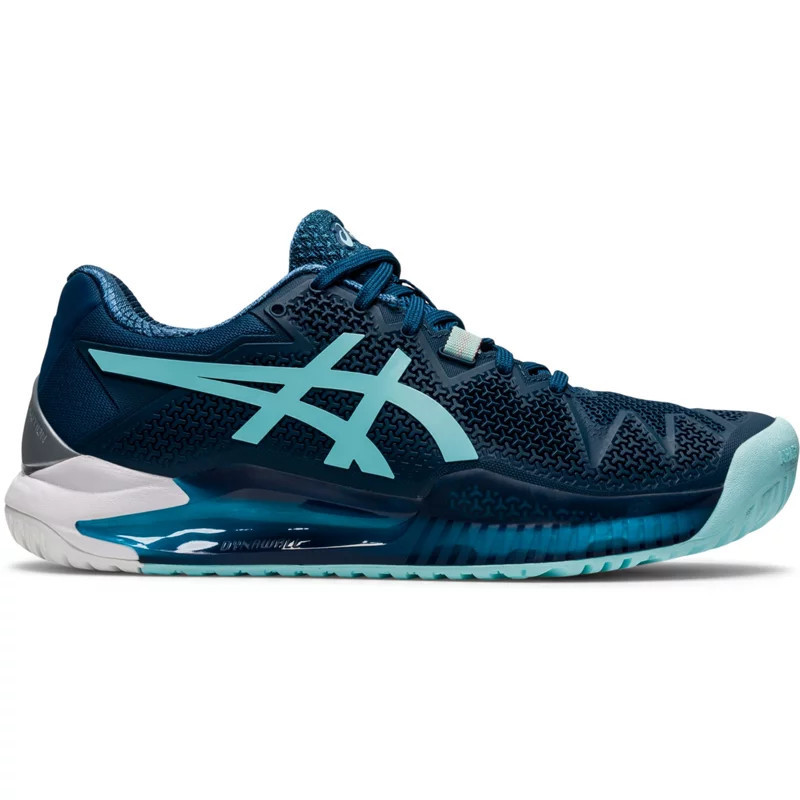 ASICS Women's Gel-Resolution 8 Tennis Shoes Navy Blue/Turquoise/Aqua, 6.5 - Women's Tennis at Academy Sports | Academy Sports + Outdoors