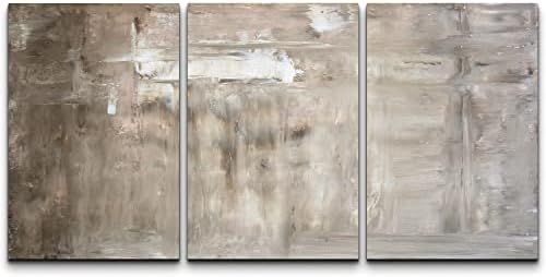 wall26 Canvas Print Wall Art Set Gray & White Brushstroke Color Field Abstract Shapes Illustratio... | Amazon (US)