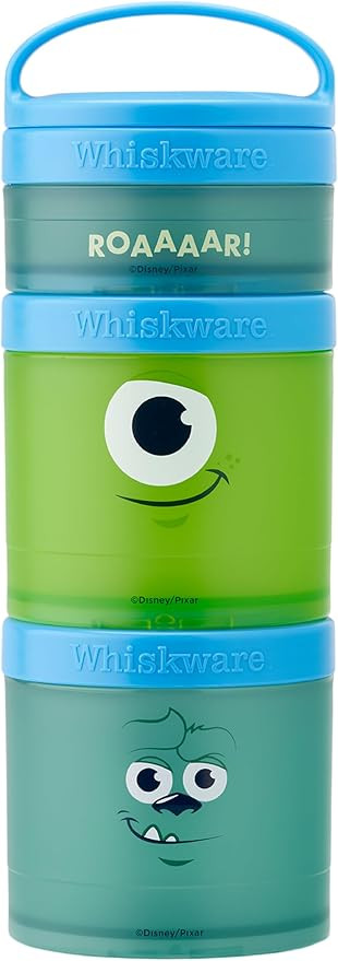 Whiskware Disney Pixar Stackable Snack Containers for Kids and Toddlers, 3 Stackable Snack Cups f... | Amazon (US)