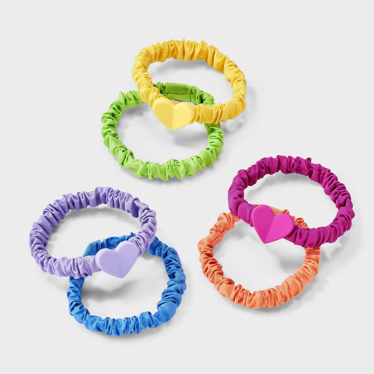 Mini Elastic Scrunchies with Hearts - 6pk - Cat & Jack | Target
