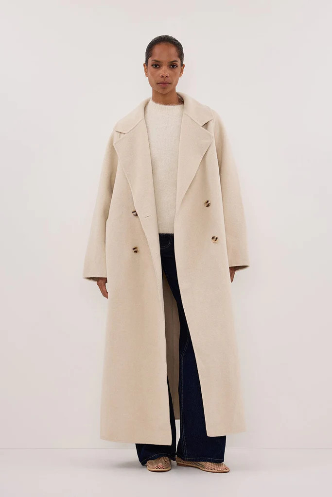 YORK BONE OVERSIZED WOOL COAT | DISSH