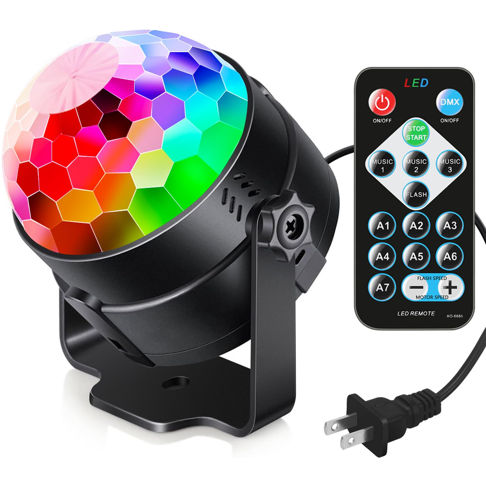 Luditek Sound Activated Party Lights with Remote DJ Lighting, Disco Ball Strobe Stage Light for H... | Amazon (US)