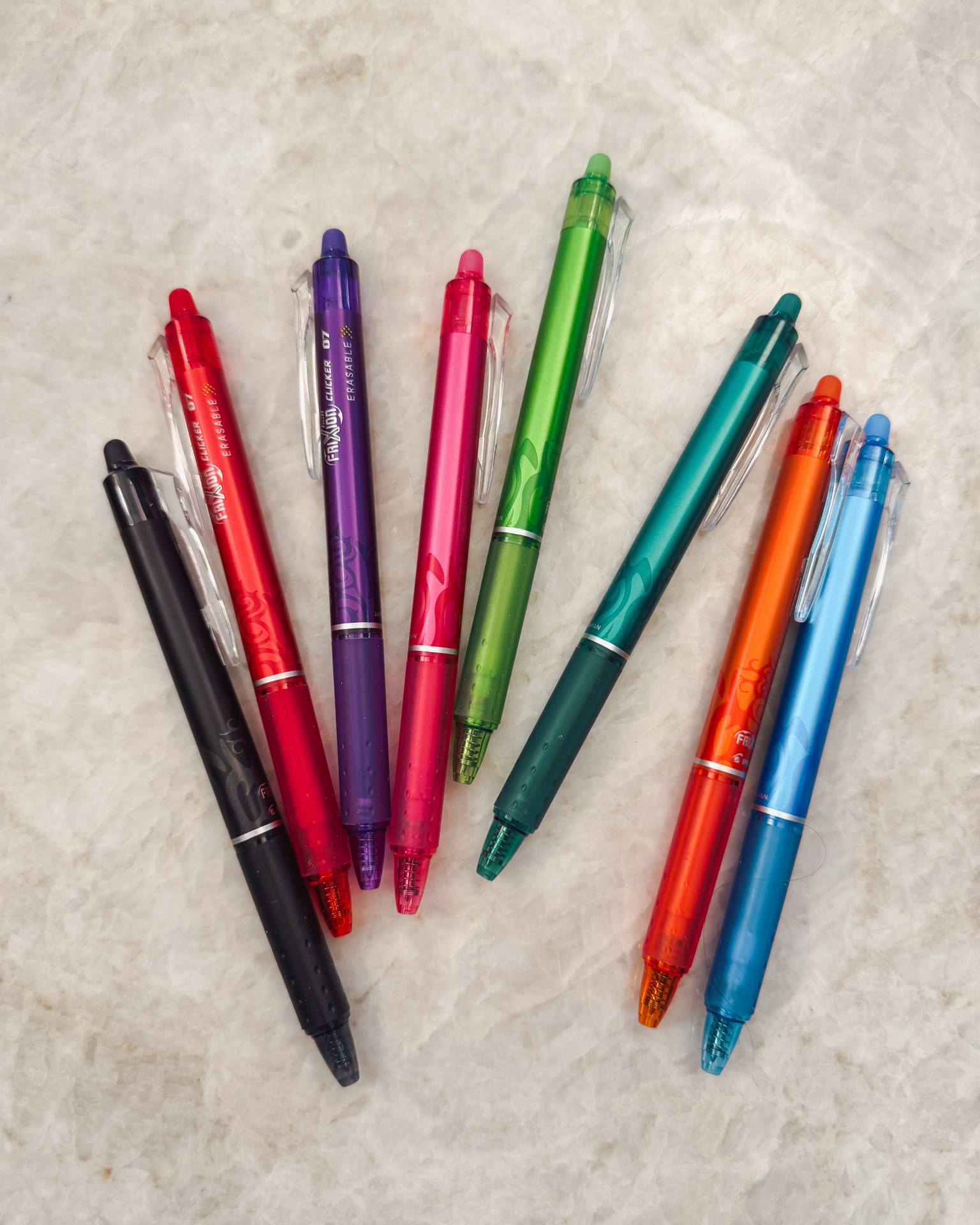 I might be living under a rock, but I just found out about these Frixion erasable pens. These are perfect addition to my calendar! 

Organized, organization, note taking, pens, writing, colorful, work, school 

#LTKFamily #LTKItBag #LTKHome