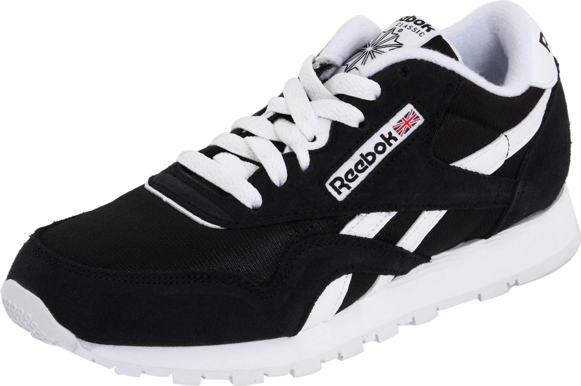 Reebok J21506: Kids' Classic Nylon Fashion Black/White Sneaker | Walmart (US)