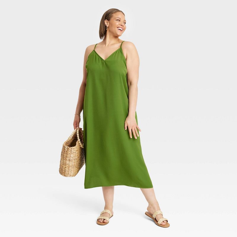 Women's Slip Dress - A New Day™ Green | Target