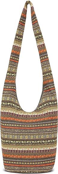 Women Shoulder Handbags Fashion canvas Hippie Crossbody Bags Bohemian Animal Prints Hobo Bags | Amazon (US)