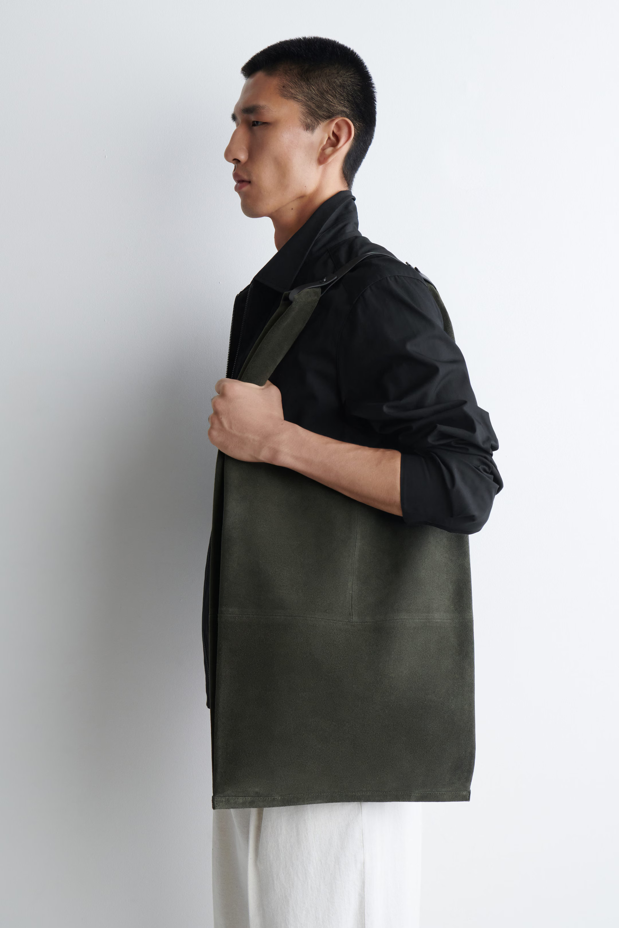 SLOUCHY TOTE - SUEDE - GREY | COS GB | COS UK