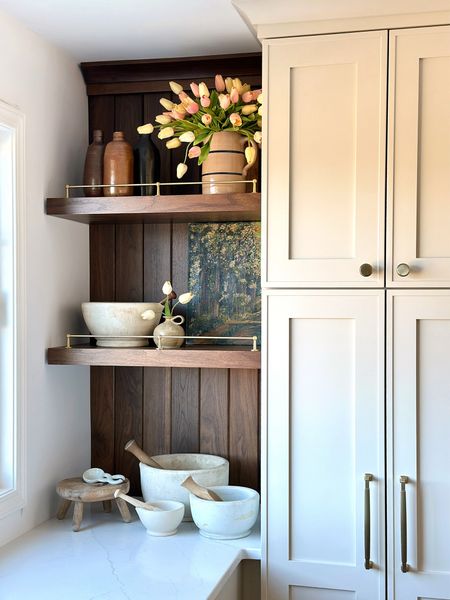 Our kitchen hardware really makes a statement on the taupe cabinetry. And these tulips are the best faux tulips you’ll ever find. Snag a mortar and pestle before these one of a kind antiques sell out! #kitchen

#LTKSeasonal #LTKhome