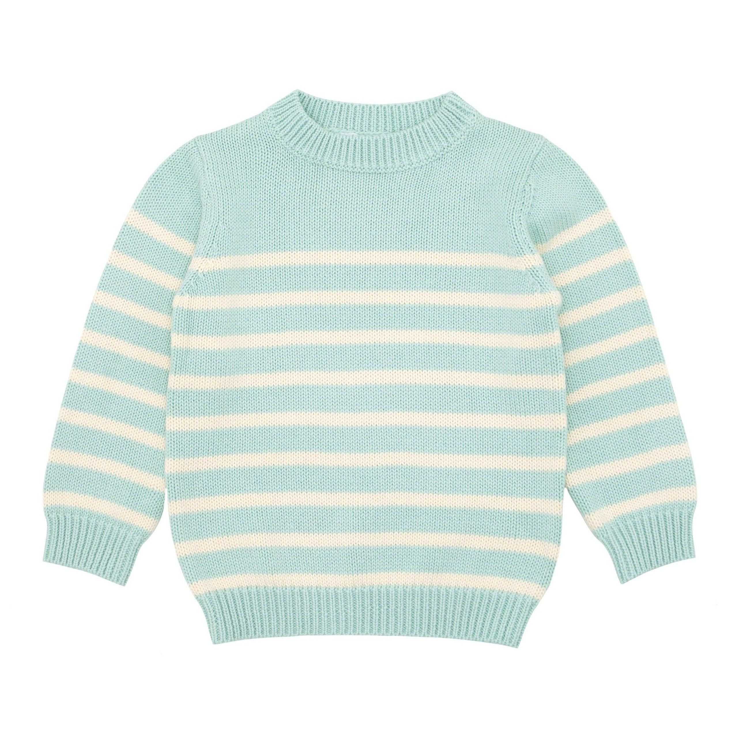 mint and cream stripe knit sweater | minnow