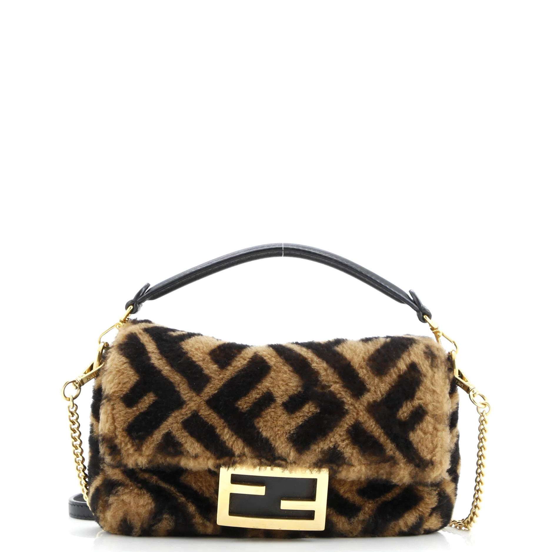 Pre-Loved Fendi Baguette NM Bag Zucca Shearling Mini | Zulily