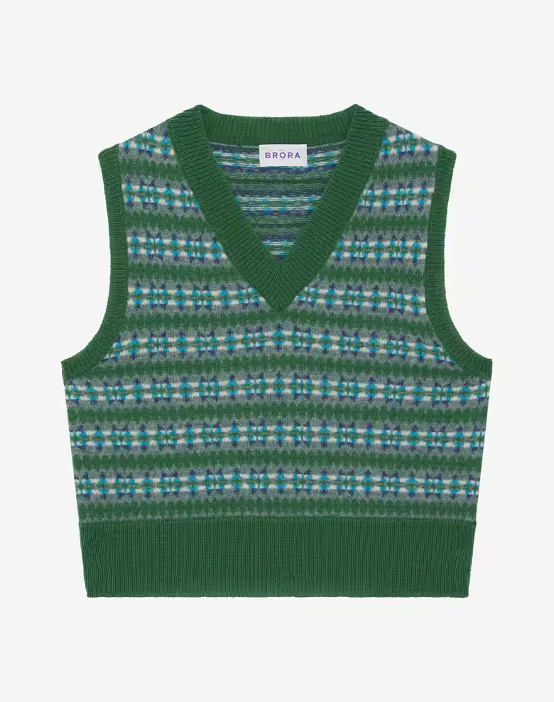 Merino Lambswool Fair Isle Tank | Brora