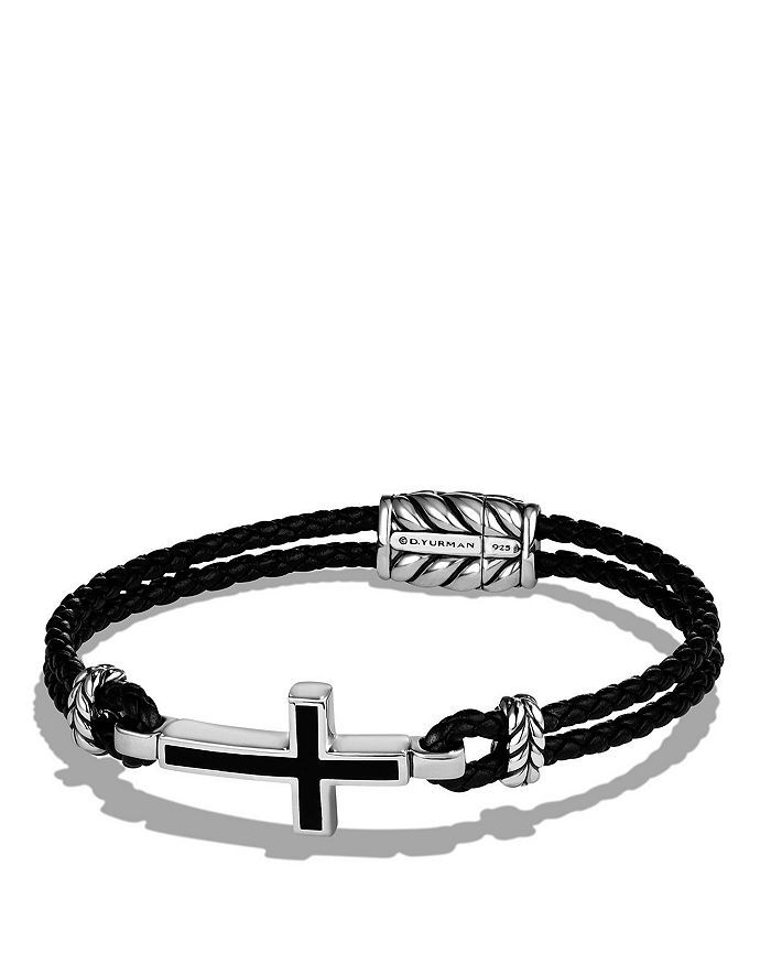 Exotic Stone Cross Station Leather Bracelet with Black Onyx | Bloomingdale's (US)