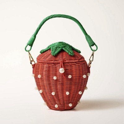 Pearl Embellished Strawberry Basket Bucket Bag Kate Spade NY x Target  | eBay | eBay US
