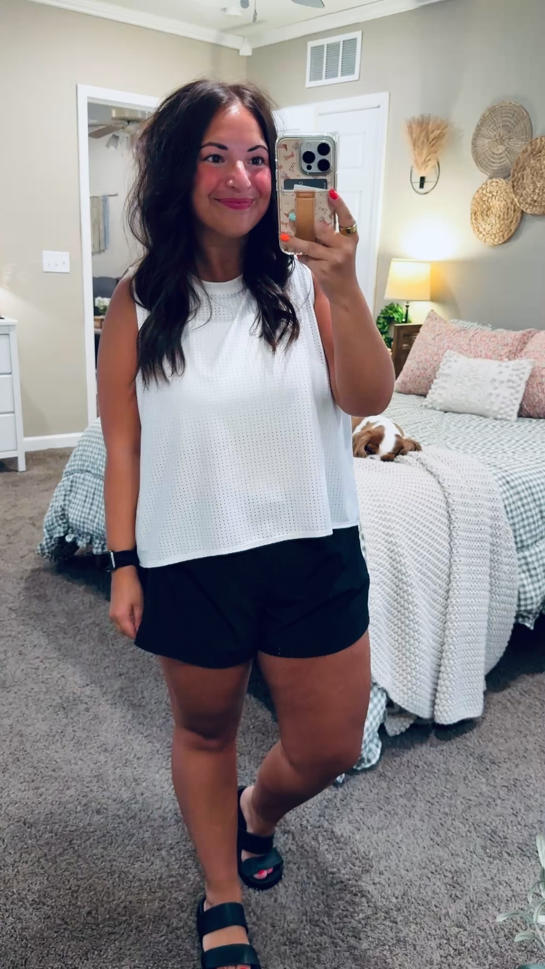 Casual comfort never goes out of style 🖤

sandals: sold out, but linking similar options below!
shorts: fit true to size // wearing a large
tank: fits true to size // wearing a large 

 #LTKootd #LTKMidsize