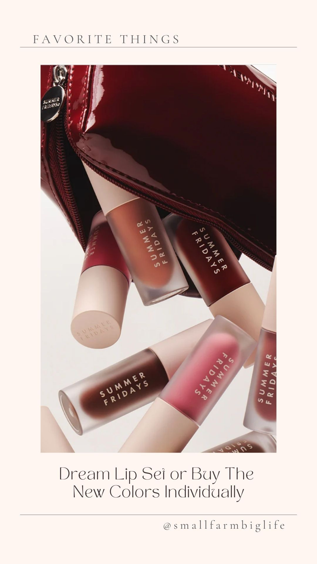 The New Summer Fridays Dream Lip Set. New Summer Friday Lip Oil Shades. Dream Lip Oil Bare Sand. Dream Lip Oil Rose Bud. Dream Lip Oil Warm Beige. Dream Lip Oil Midnight Berry. New Beauty. New Lip Oil.  

 #LTKOver40 #LTKBeauty