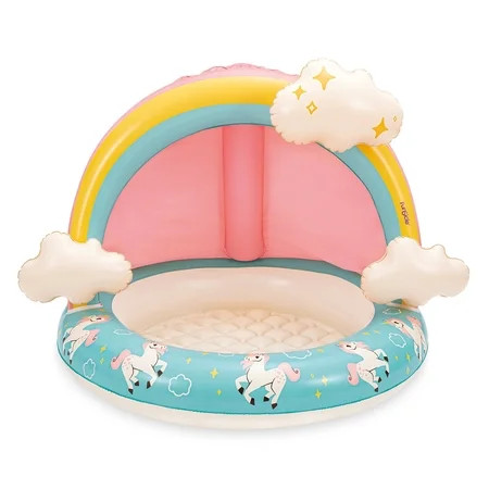 Funsicle 3.3ft Rainbow Magic Shaded Pool, Inflatable Kiddie Pool, Multicolor, Round, Age 3 & up | Walmart (US)