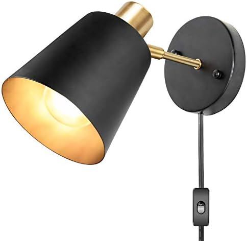 Plug In Black Gold Wall Sconce | Amazon (US)
