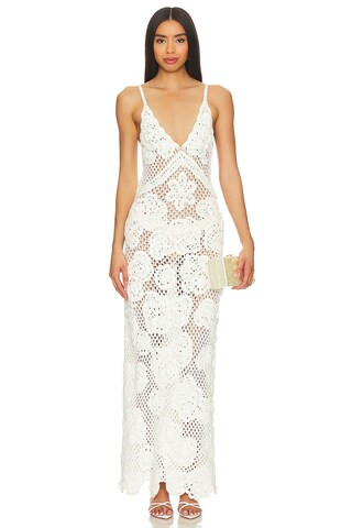 LoveShackFancy Rohesia Dress in Off White from Revolve.com | Revolve Clothing (Global)