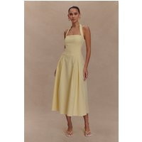 Juana Halter Midi Dress - Lemon | MESHKI US