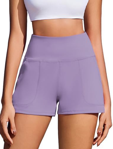 PINSPARK Workout Shorts Women Wide Leg Athletic Shorts High Waisted Yoga Shorts Tummy Control Gym... | Amazon (US)