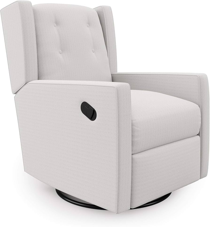Baby Relax Mikayla Swivel Glider Chair, White, Water Stain Resistant Recliner | Amazon (US)