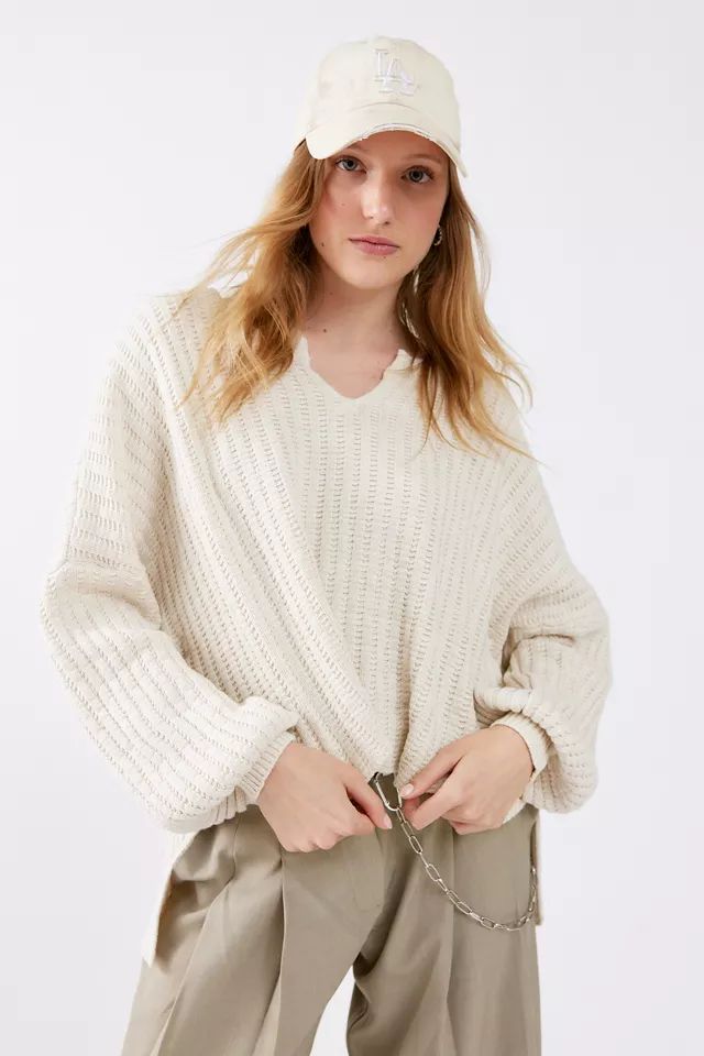 BDG Allie Notch Neck Pullover Sweater | Urban Outfitters (US and RoW)