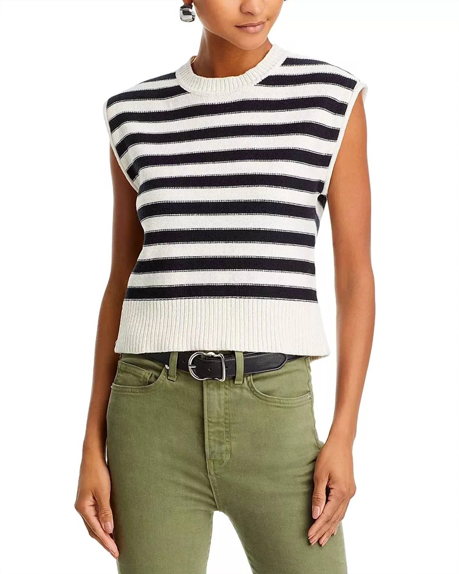 Vera Sweater In White/black | Shop Simon