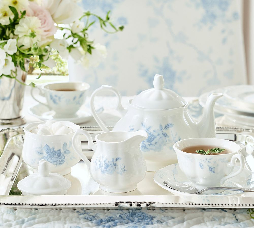 LoveShackFancy Rose Porcelain Tea Set | Pottery Barn (US)