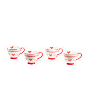 Set Of 4 Porcelain Heart Latte Mugs | Kitchen & Dining Room | Marshalls | Marshalls