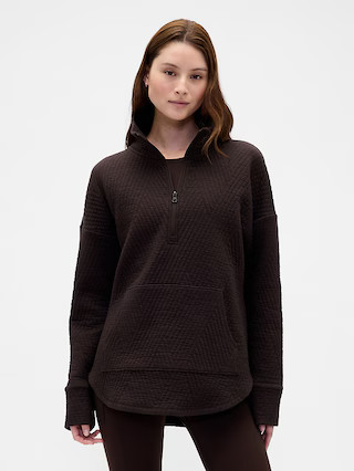 GapFit Quilted Jacquard Half-Zip Pullover | Gap (US)