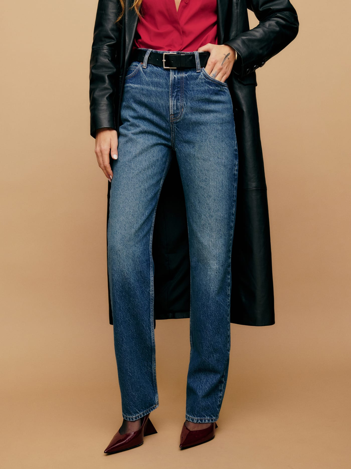 Abby High Rise Straight Jeans | Reformation (Global)