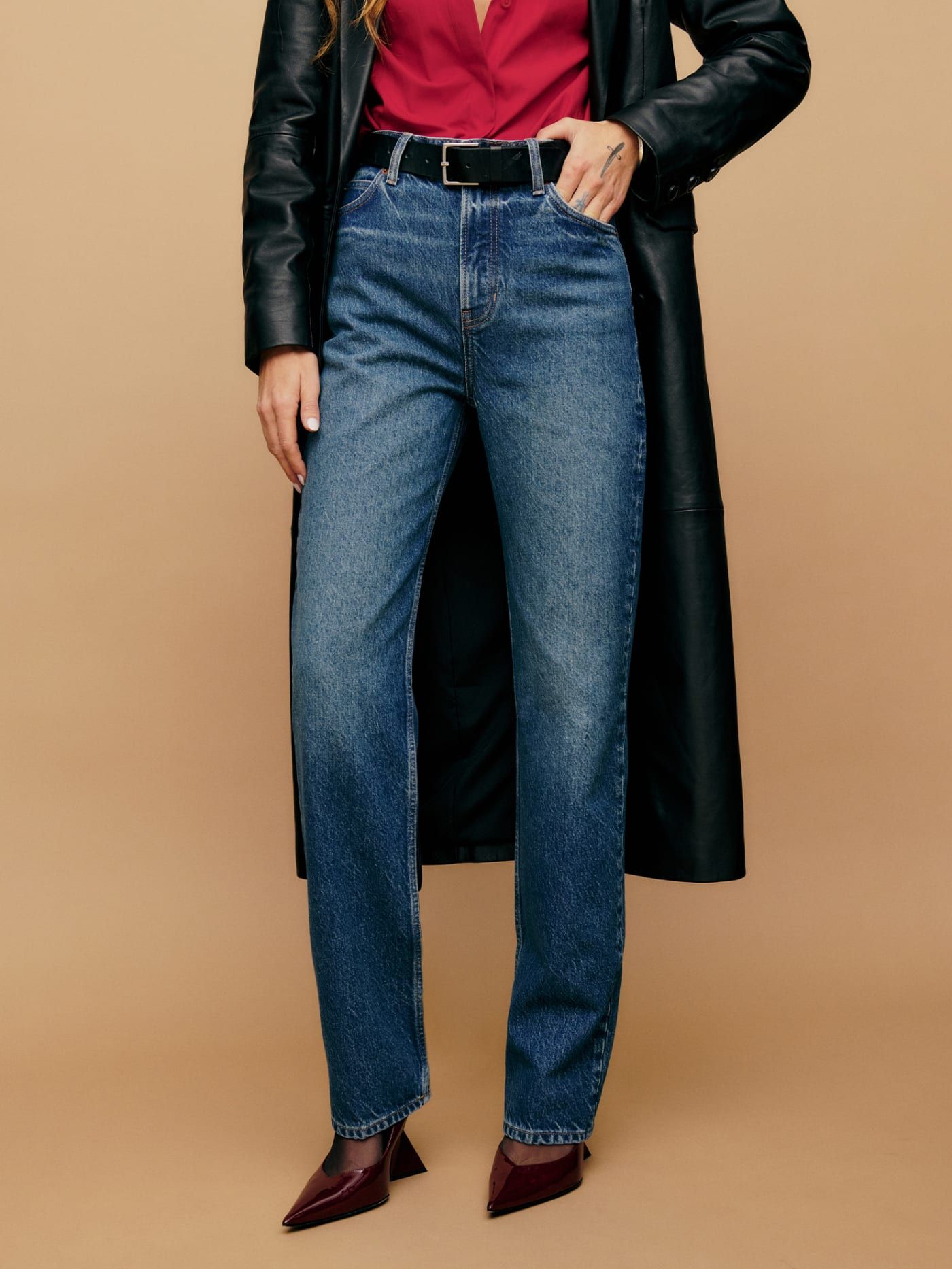Abby High Rise Straight Jeans | Reformation (US & AU)