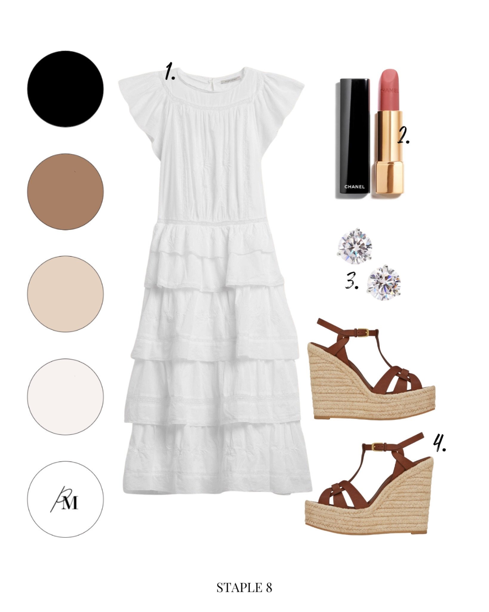 staple ‘23 

selene midi dress
chanel rouge 
espadrilles wedge 

#LTKstyletip #LTKSeasonal #LTKFind