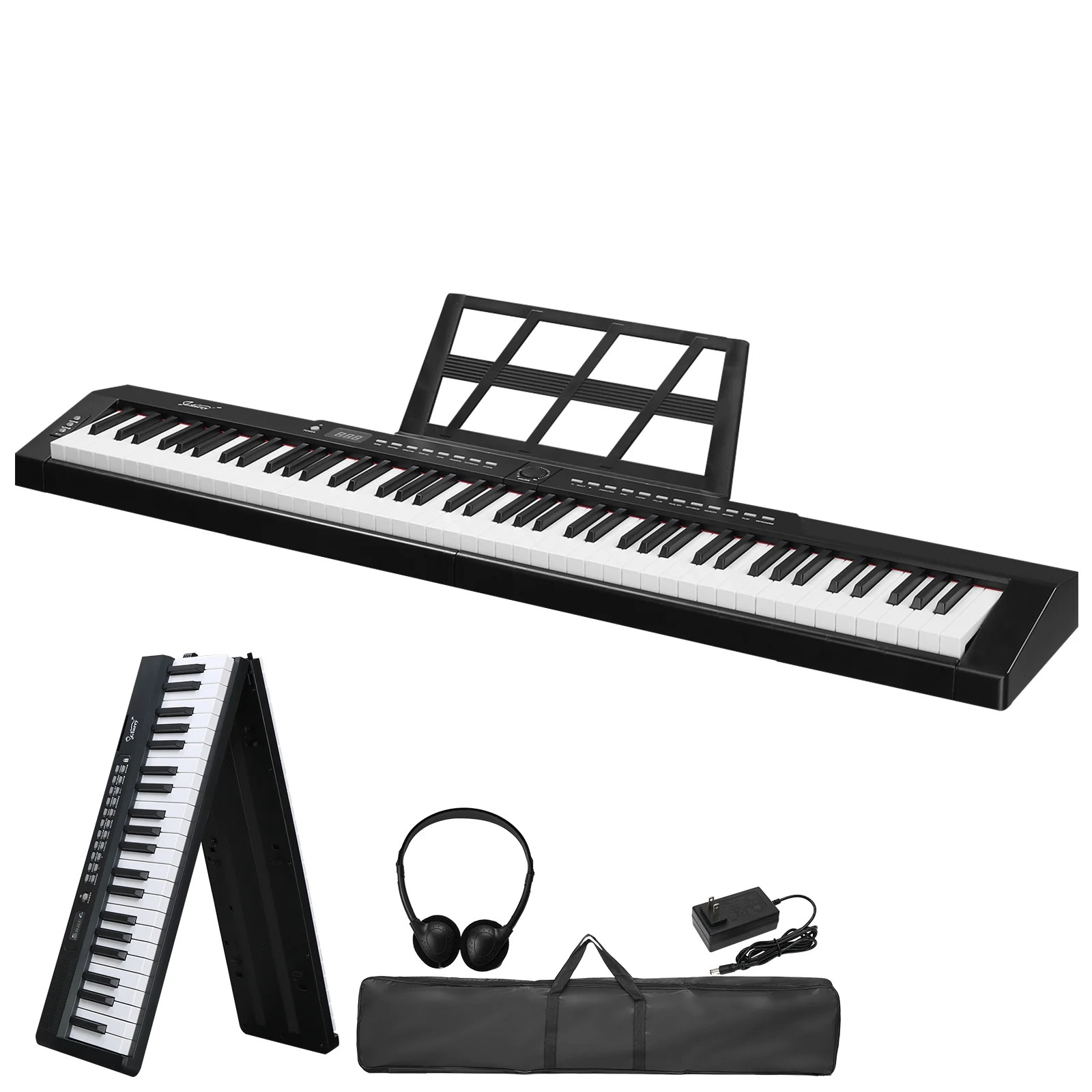 Glarry 88-Key Digital Piano Keyboard with Bluetooth, Foldable Electric Piano, for Beginner, Kids,... | Walmart (US)