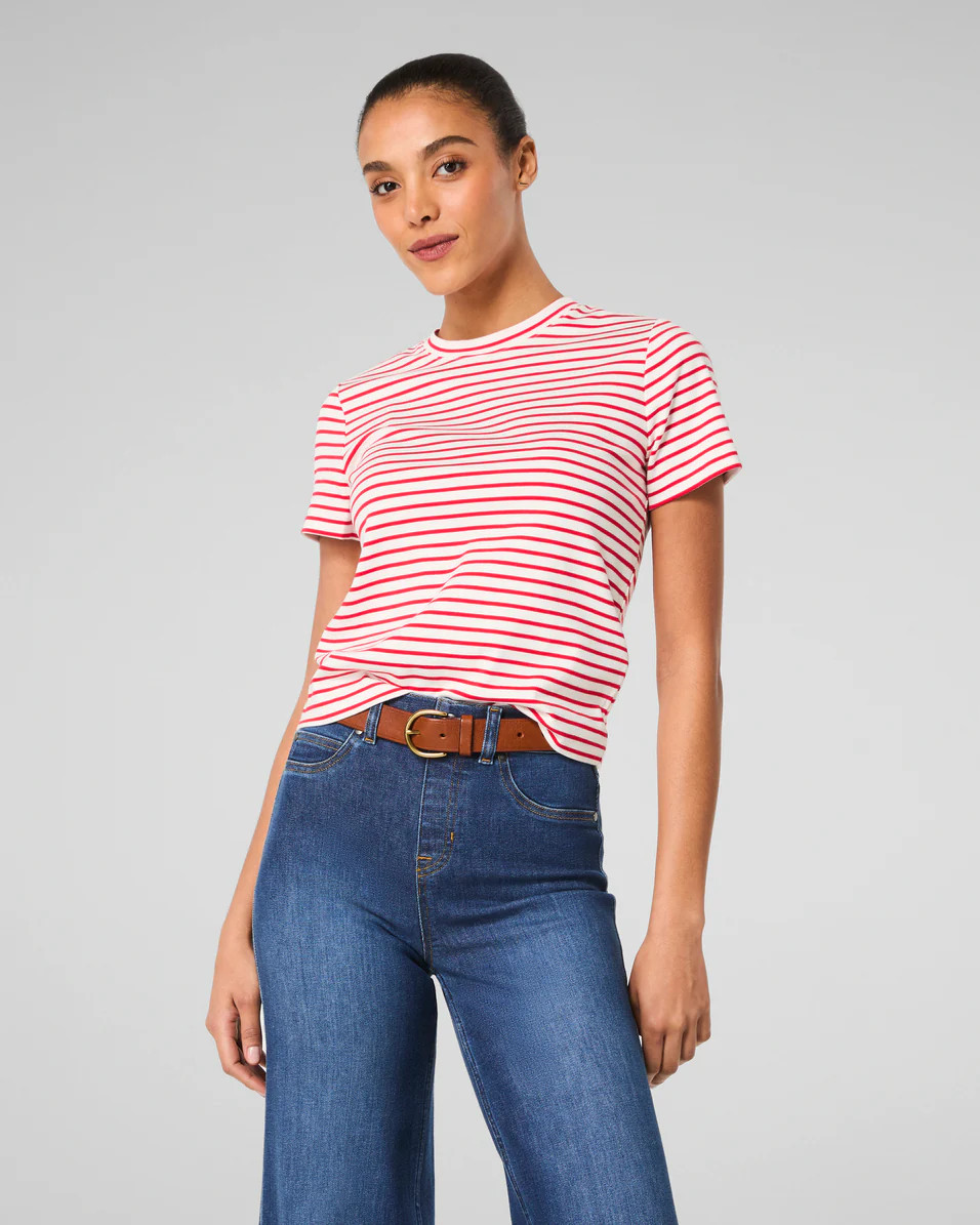 SPANX® Cotton Crewneck Tee, Stripe | Spanx Canada