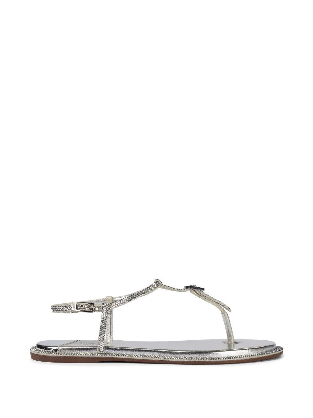 Le Silla Sahara flat sandals - Silver | Farfetch Global