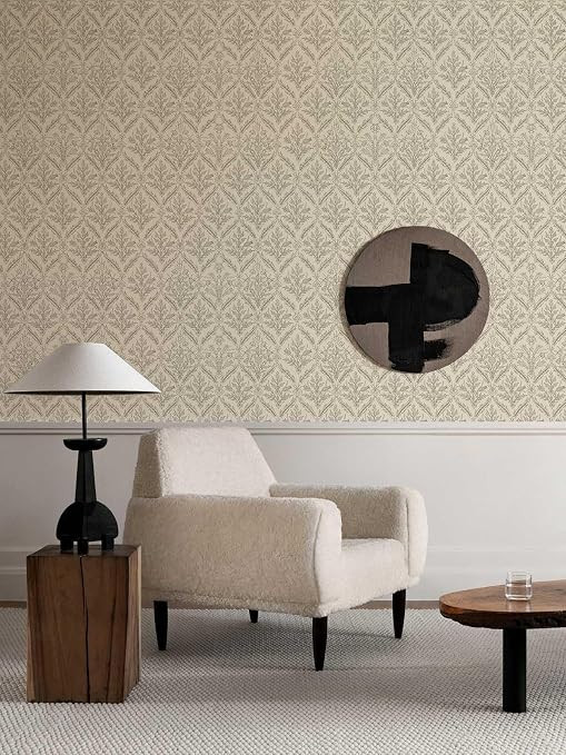 YXTII Peel and Stick Wallpaper Boho Vintage Wallpaper Damask Wallpaper Stick and Peel Self Adhesi... | Amazon (US)
