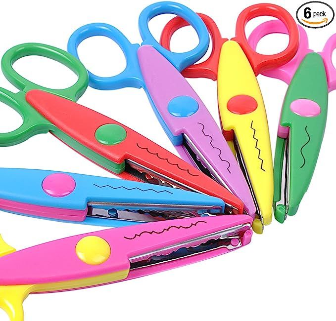 Amazon.com : UCEC Craft Scissors Decorative Edge, Zig Zag Scissors, Kids Scissors, Safety Scissor... | Amazon (US)